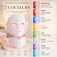 Masque LED Visage Anti-Rides — Thérapie Lumineuse 7 Couleurs | MUVIA